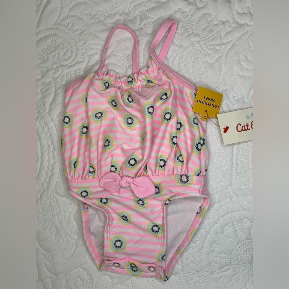 NWT Cat & Jack Swimsuit with Bow
